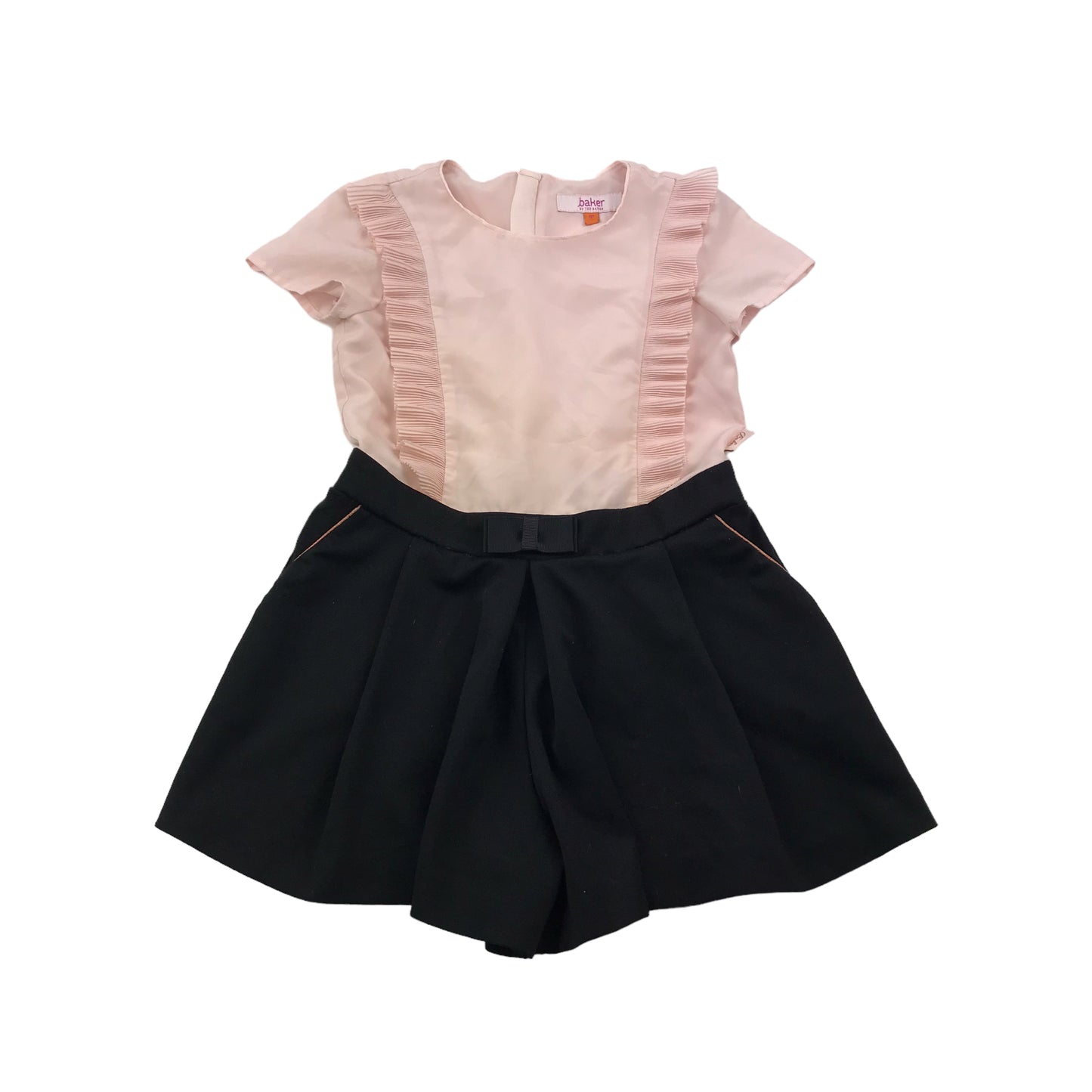 Ted Baker Light Pink and Black Playsuit Age 7