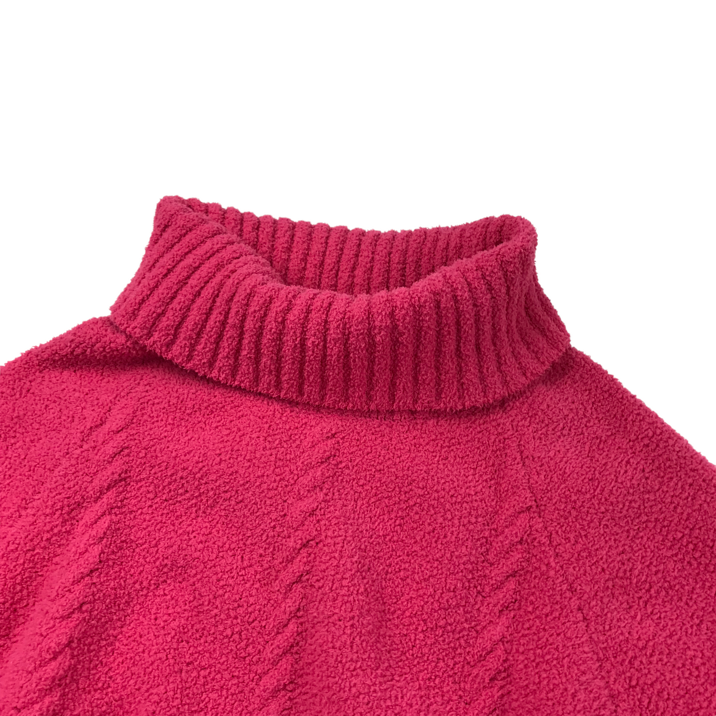 Joules Pink Knitted Poncho Age 8-10