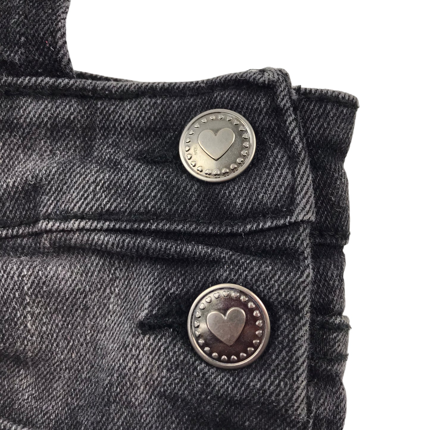 Pepperts by Heidi Klum Black Slim Fit Denim Dungarees Age 6