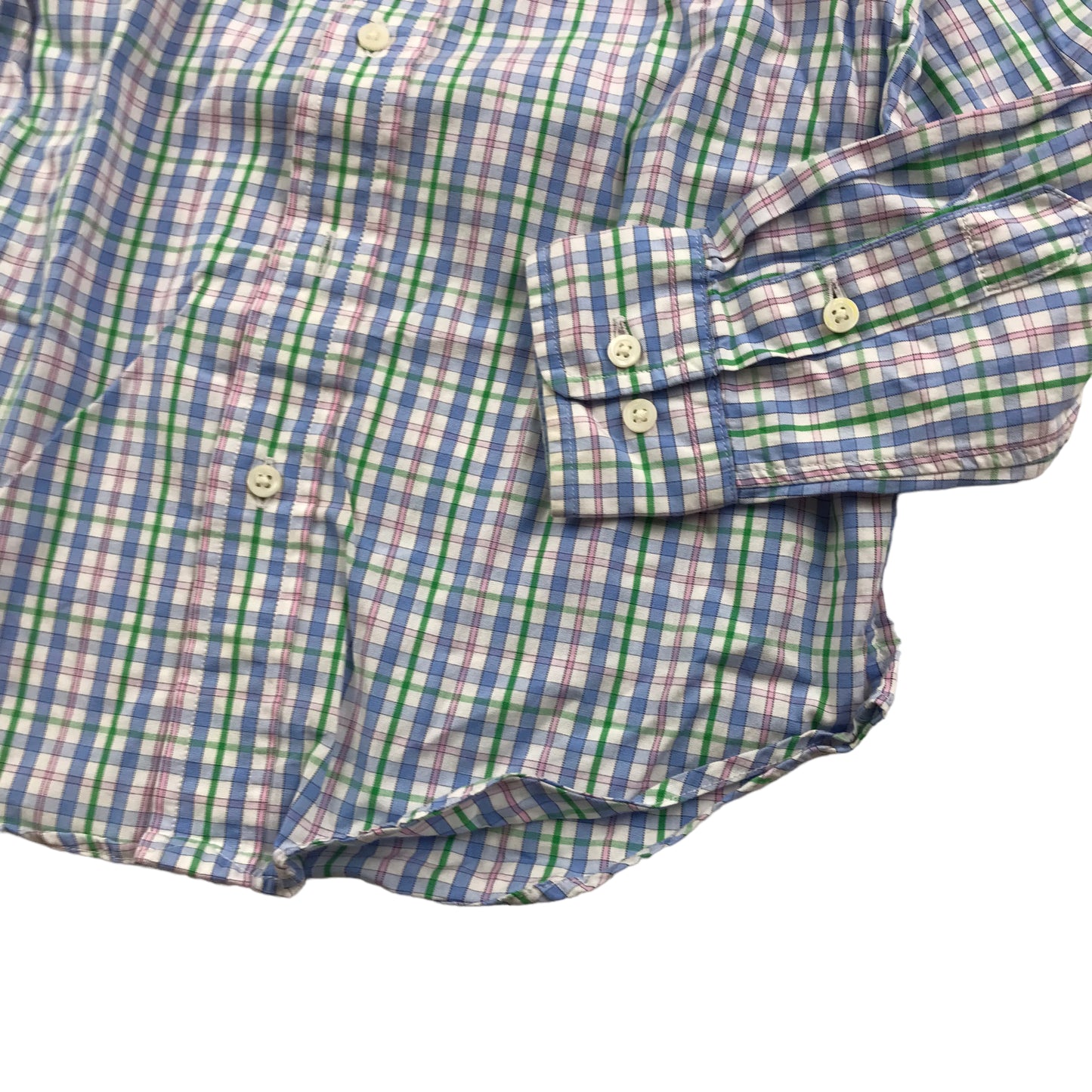RL Light Blue Checked Shirt Age 5