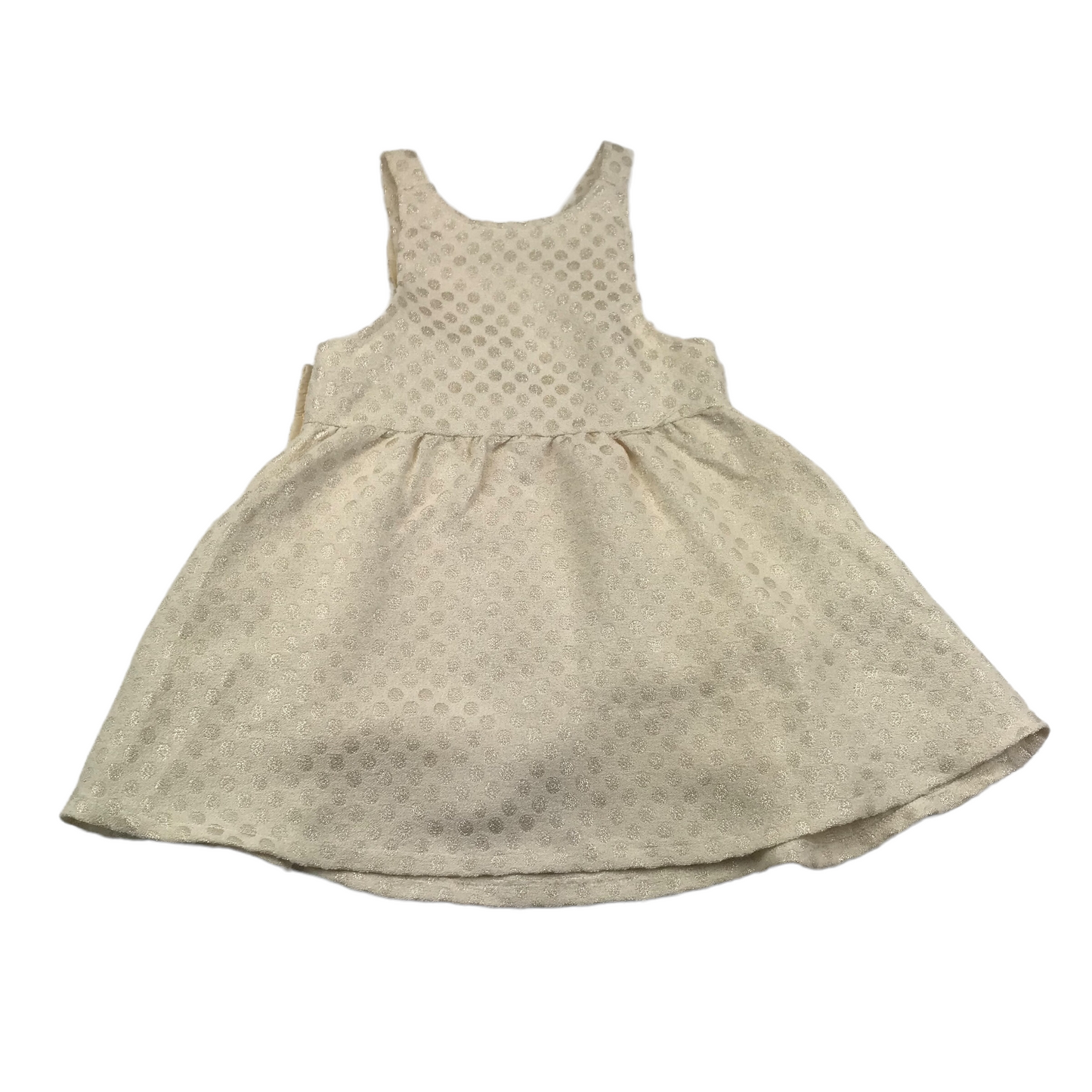Matalan White and Golden Pinafore Dress Age 4