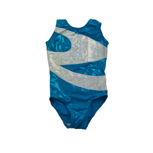 Westpole Sports Blue and Silver Sleeveless Leotard Age 5-6