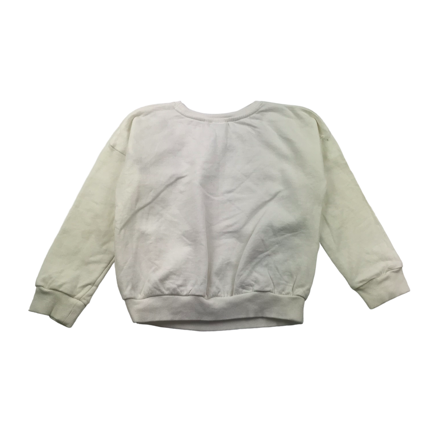 Next White Floral Embroidery Sweater Jumper Age 6