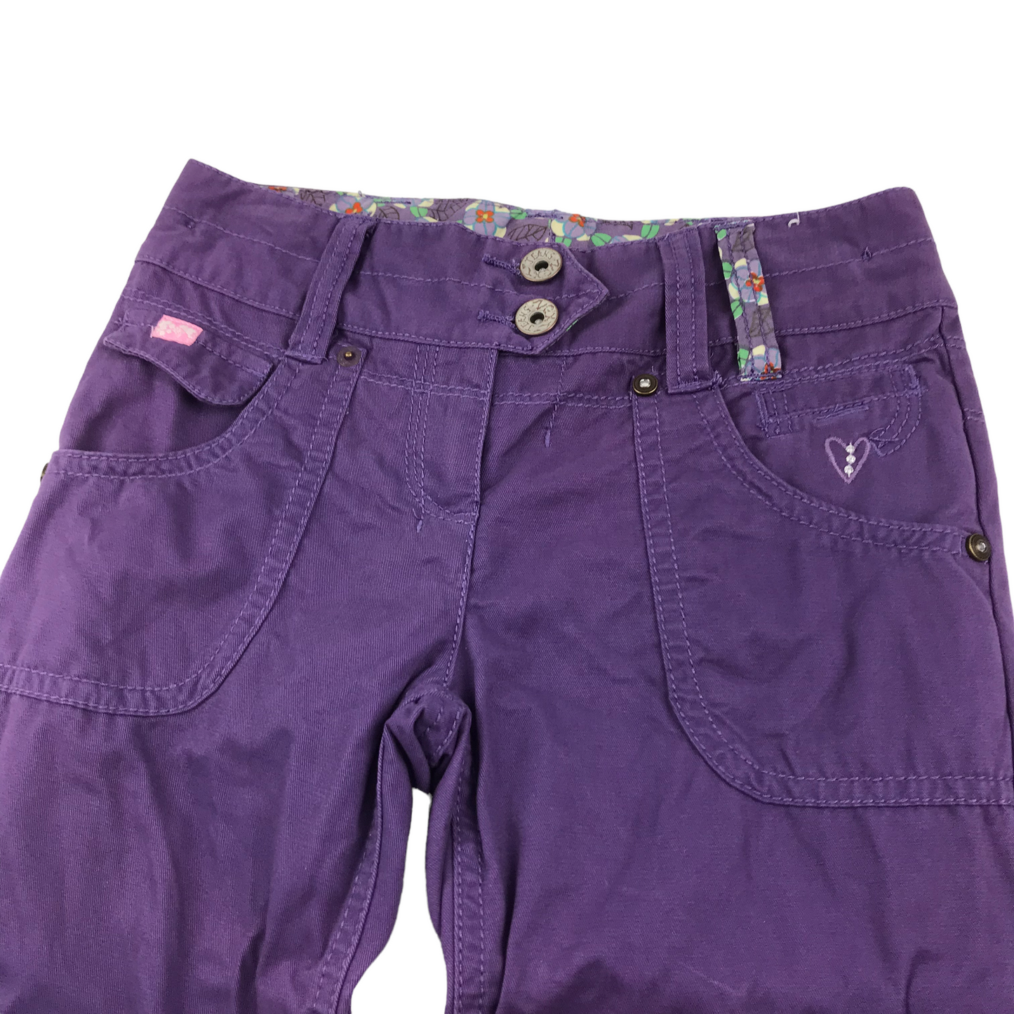 Next Purple Flared Leg Trousers Age 9