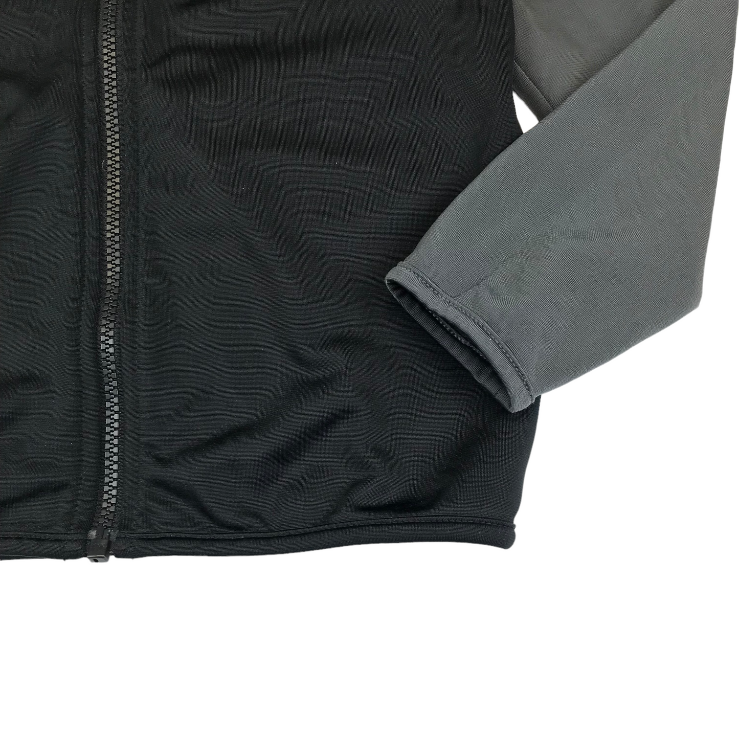 Adidas Black and Grey Zip Sweatshirt Age 9