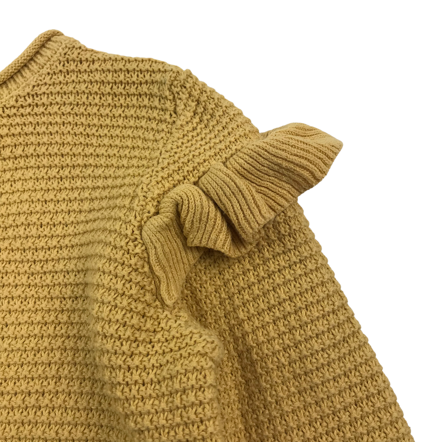 Mini Club Yellow Knitted Frill Detail Cardigan Age 5