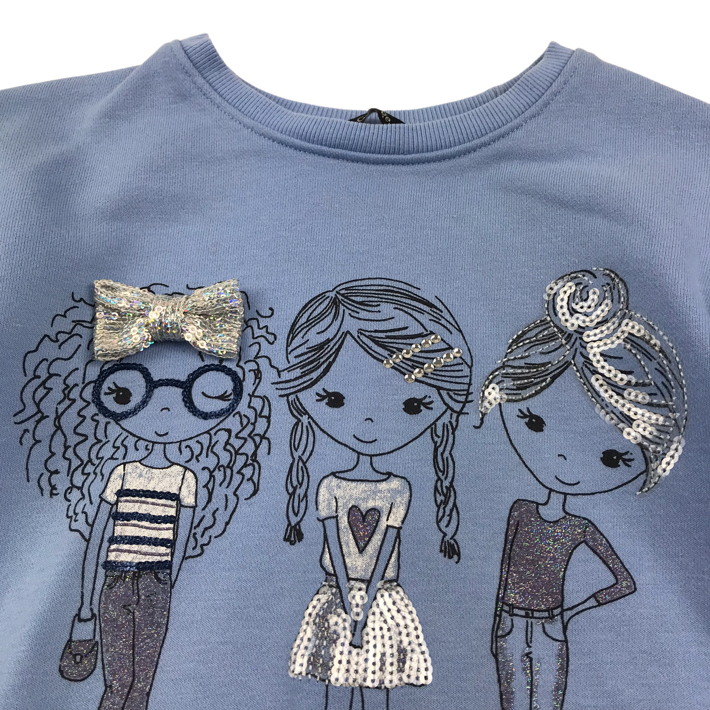 George Blue Character Print Sweater Jumper Age 5