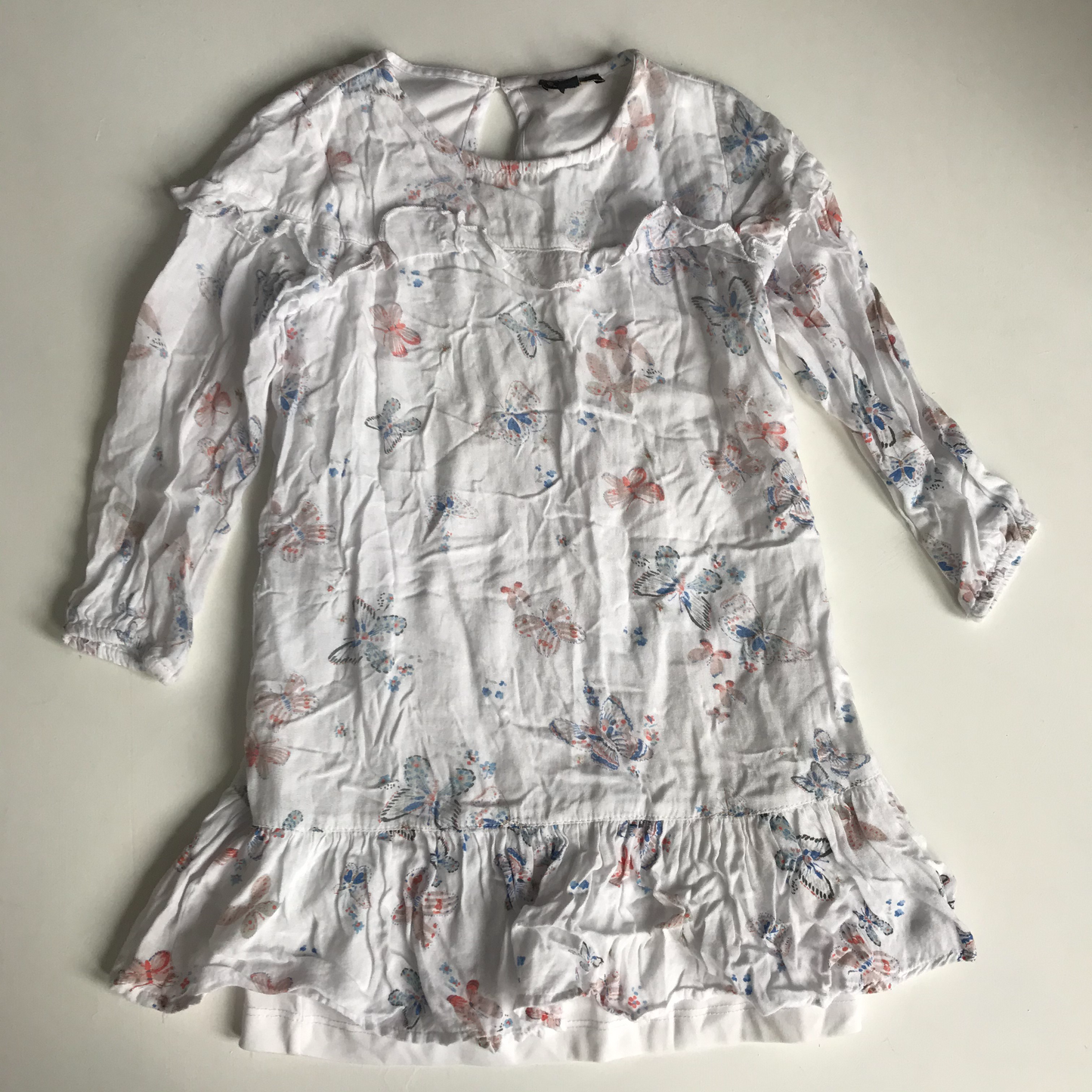 Dress - Long Sleeves & Butterflies - Age 5