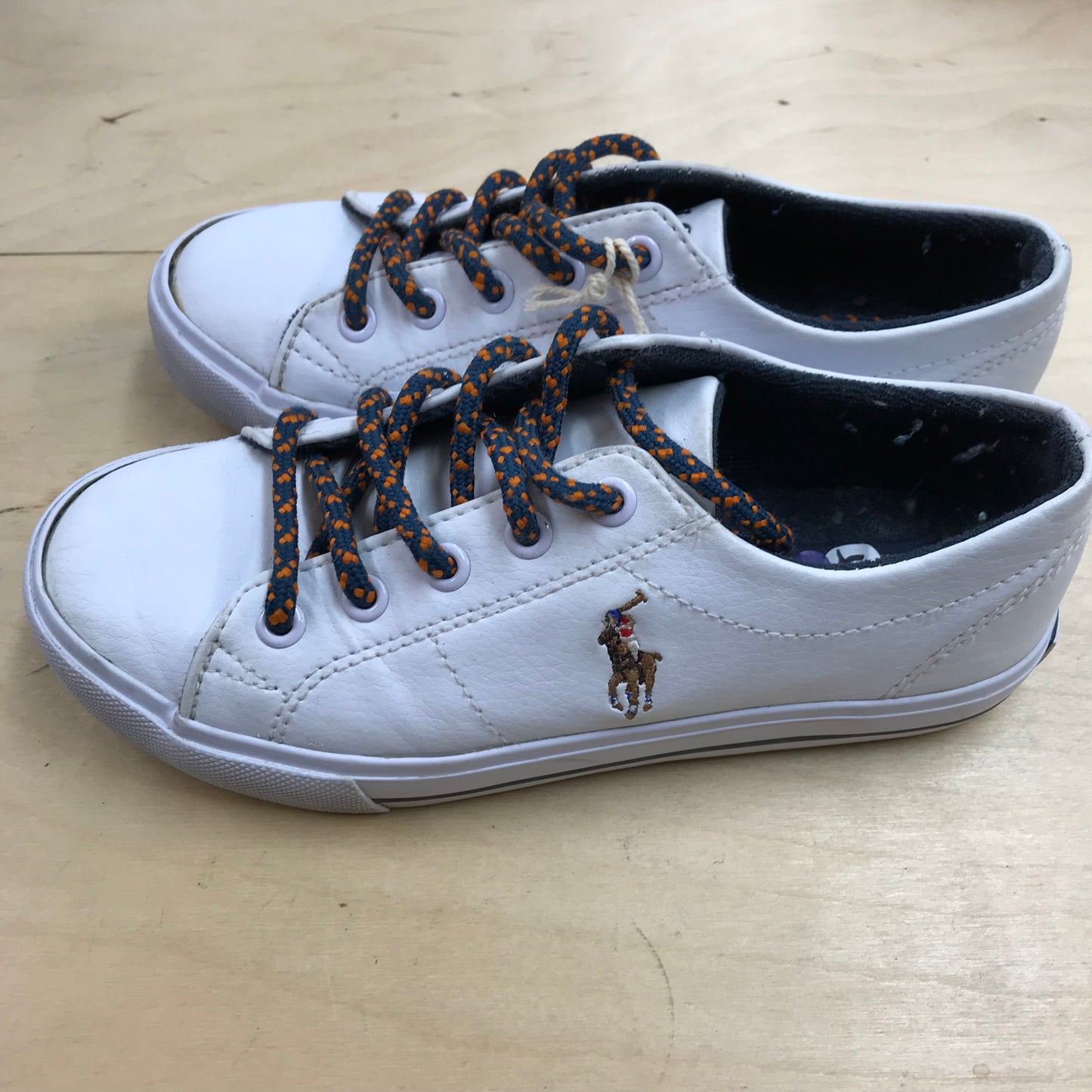 Ralph Lauren White Trainers Shoe Size 12.5 (jr)