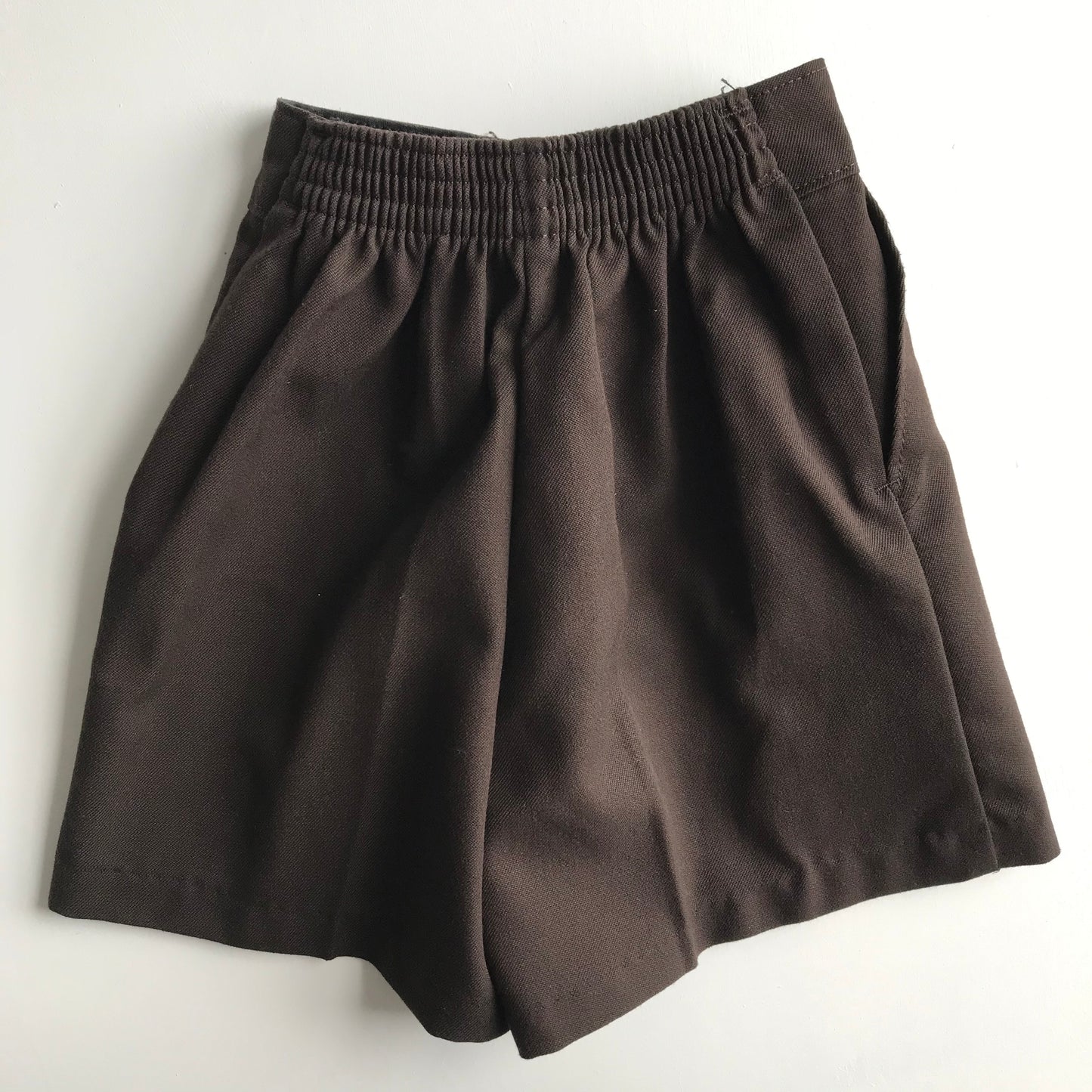 Brown School Shorts with Elasticated Waist