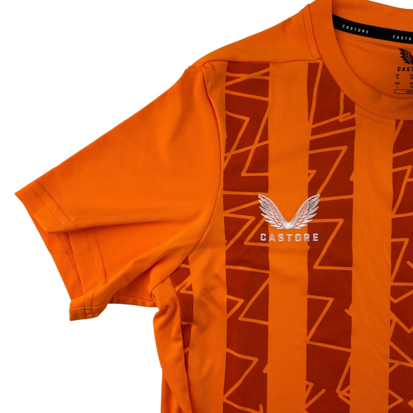 Castore Rangers FC UK 12 Womens Home Goal Keepers Short Sleeved Shirt Orange