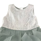 Monsoon dress 5-6 years white lace layered and sage green frilled party outfit