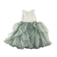 Monsoon dress 5-6 years white lace layered and sage green frilled party outfit