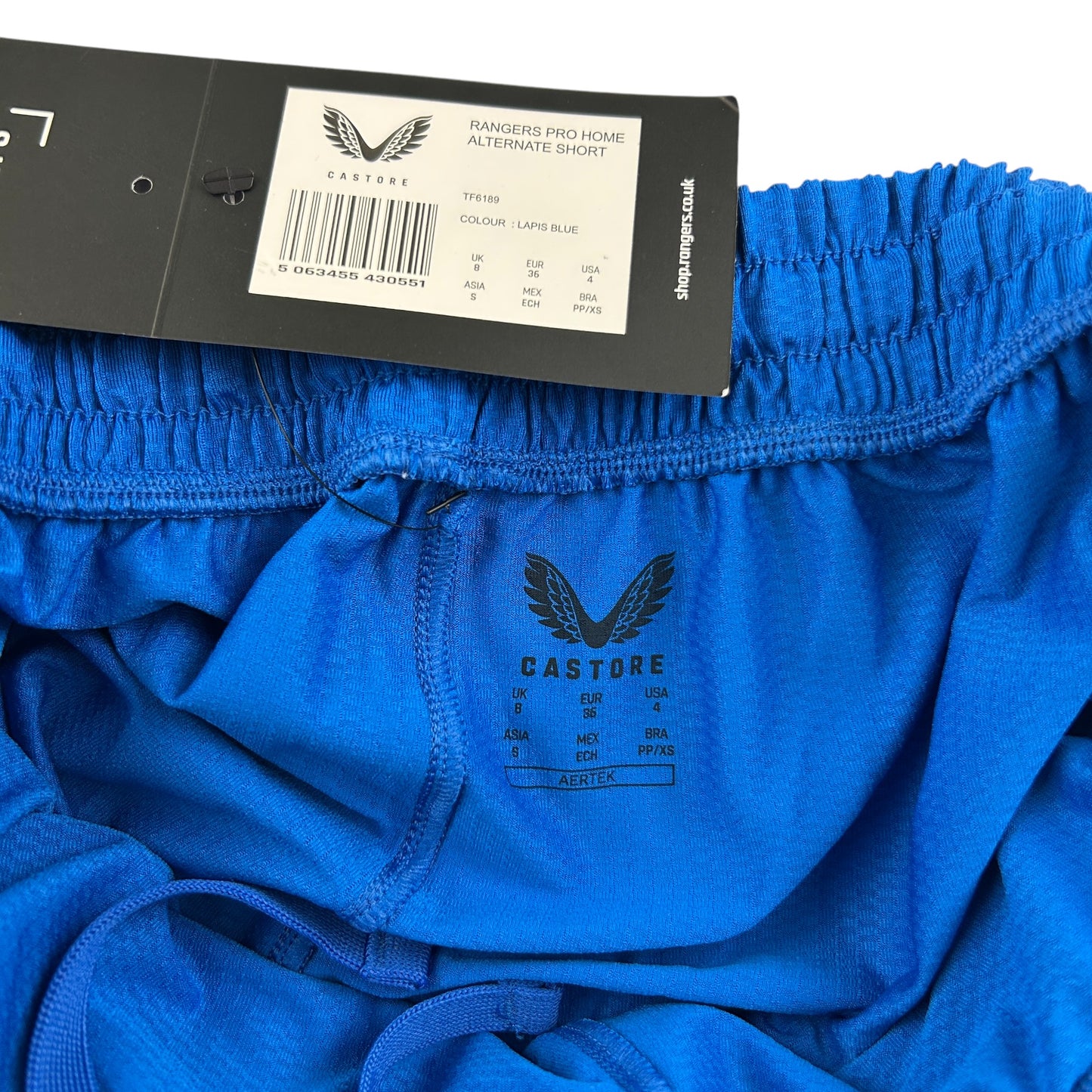 Castore Rangers FC Home Alternate Womens Football Shorts Lapis Blue