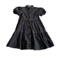 H&M dress 7-8 years black flared shirt collars button up cotton