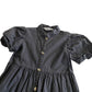 H&M dress 7-8 years black flared shirt collars button up cotton