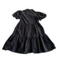 H&M dress 7-8 years black flared shirt collars button up cotton
