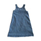 Nutmeg dress 8-9 years blue denim pinafore style with rainbow pocket