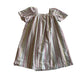 GAP dress 5-6 years white with metallic stripes square neckline cotton
