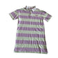 Nutmeg dress 9-10 years lilac and green stripy polo shirt cotton