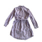 H&M dress 9-10 years lilac floral shirt dress with canvas belt cotton