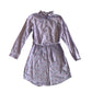 H&M dress 9-10 years lilac floral shirt dress with canvas belt cotton