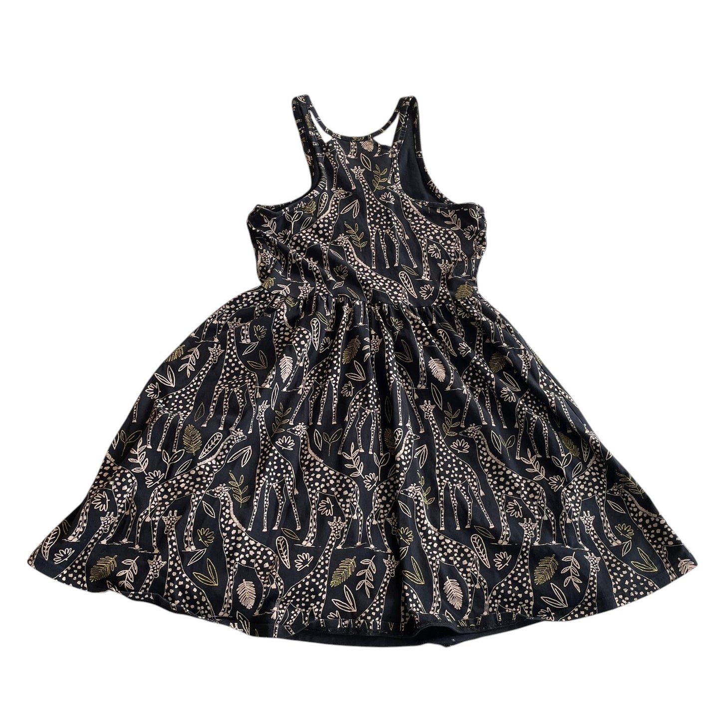 M&S dress 9-10 years black giraffe print sleeveless