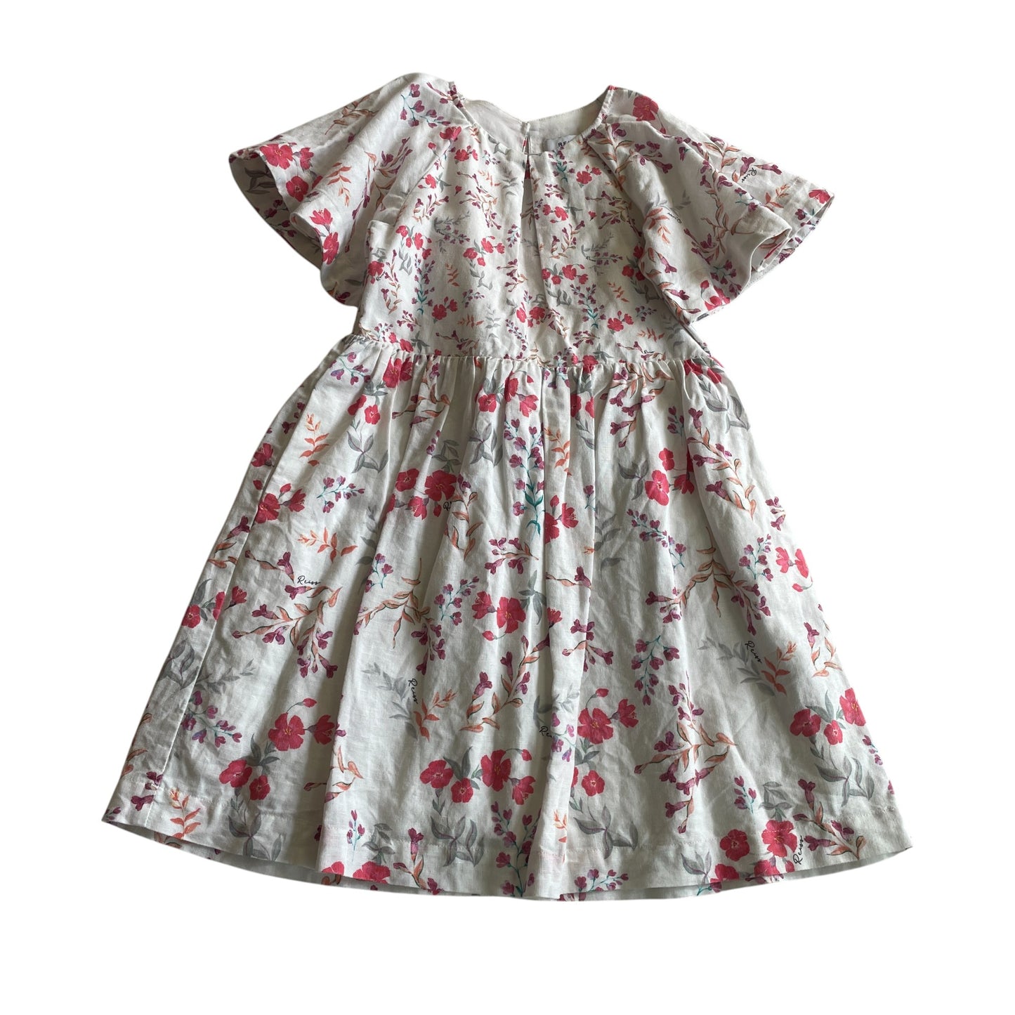 Reiss dress 5-6 years white floral linen cotton blend
