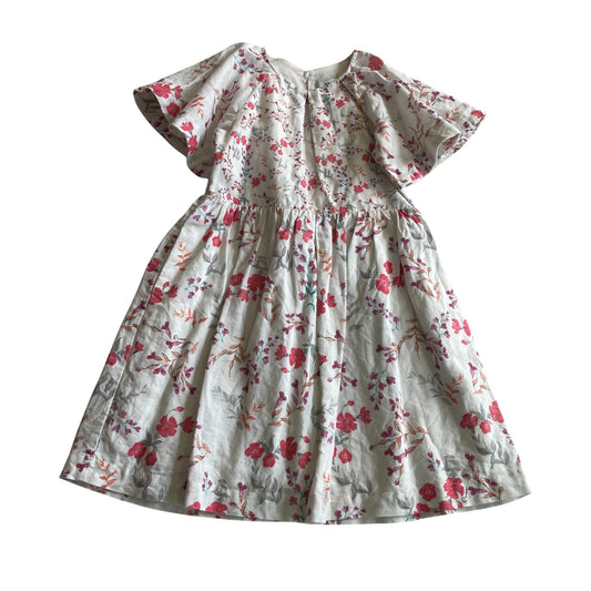 Reiss dress 5-6 years white floral linen cotton blend