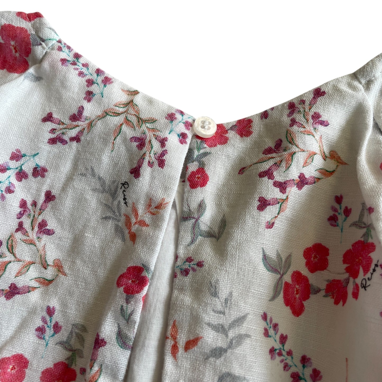 Reiss dress 5-6 years white floral linen cotton blend