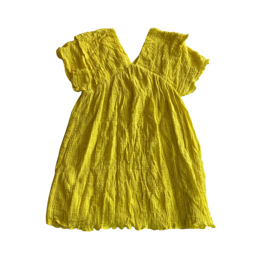 Zara dress 7-8 years yellow summery V-neck