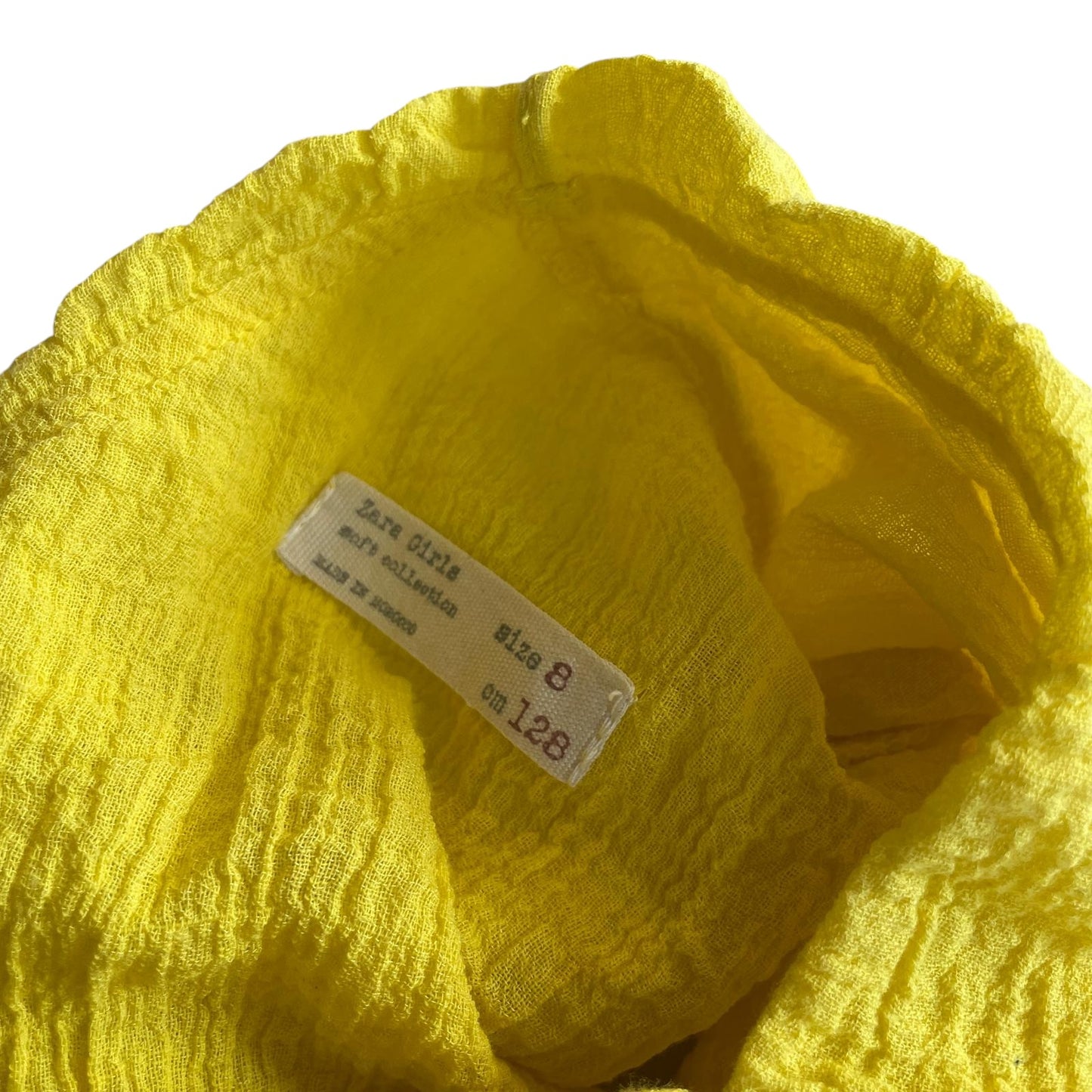 Zara dress 7-8 years yellow summery V-neck