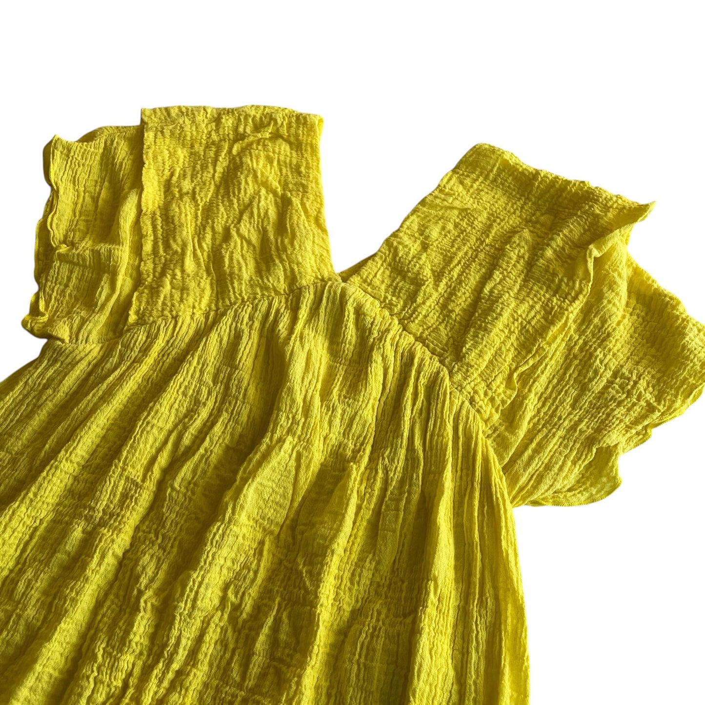 Zara dress 7-8 years yellow summery V-neck