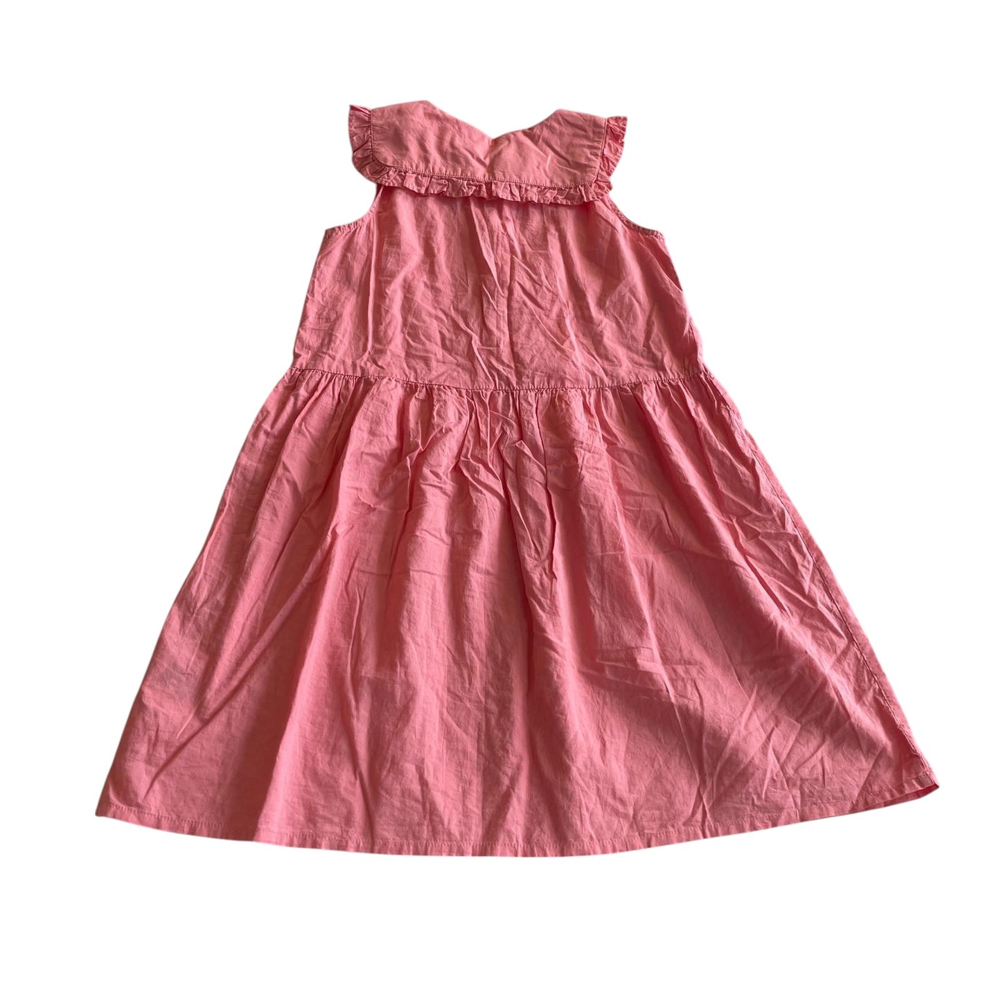 H&M dress 8-9 years pink sleeveless pilgrim collar cotton