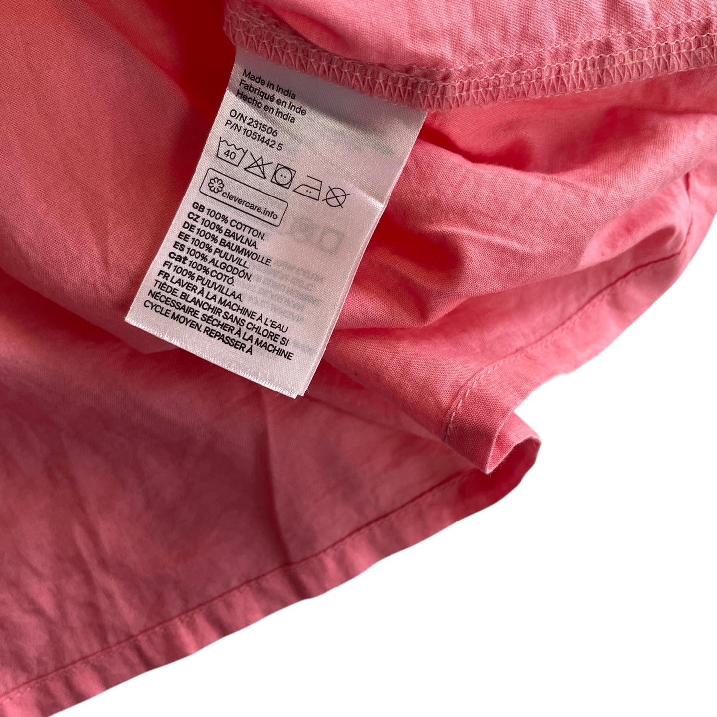 H&M dress 8-9 years pink sleeveless pilgrim collar cotton
