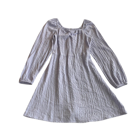 H&M dress 13-14 years lavender blue long sleeve with square neckline
