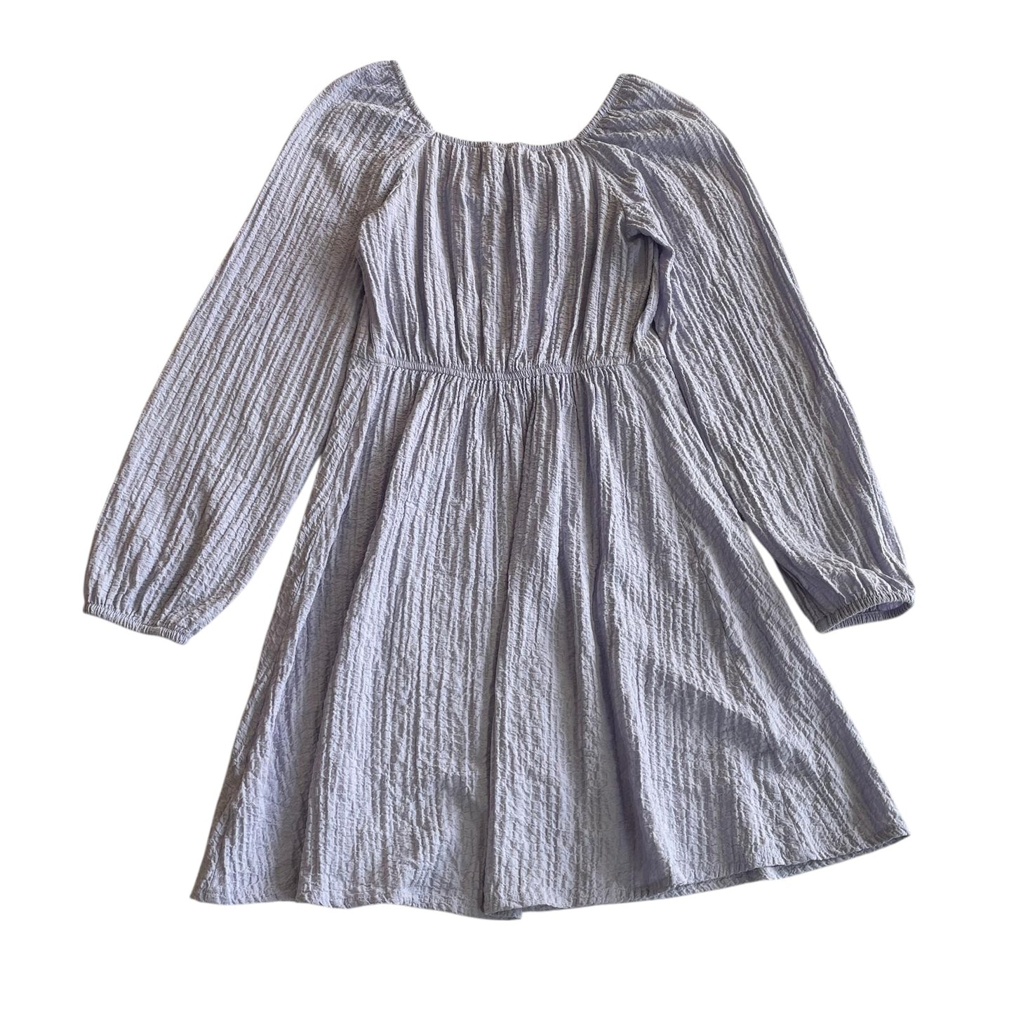 H&M dress 13-14 years lavender blue long sleeve with square neckline