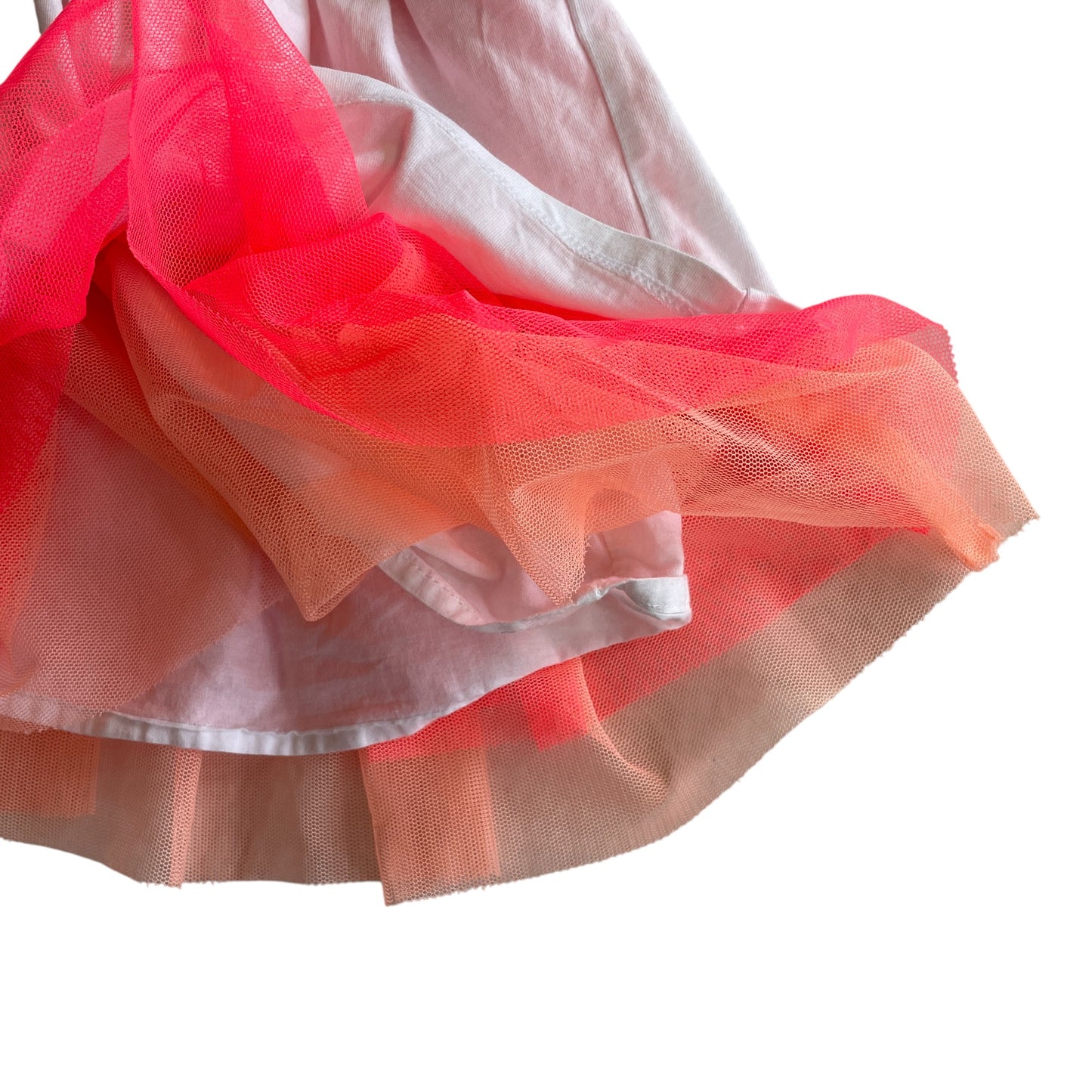 Billieblush dress 5-6 years white sequin parrot layered mesh skirt