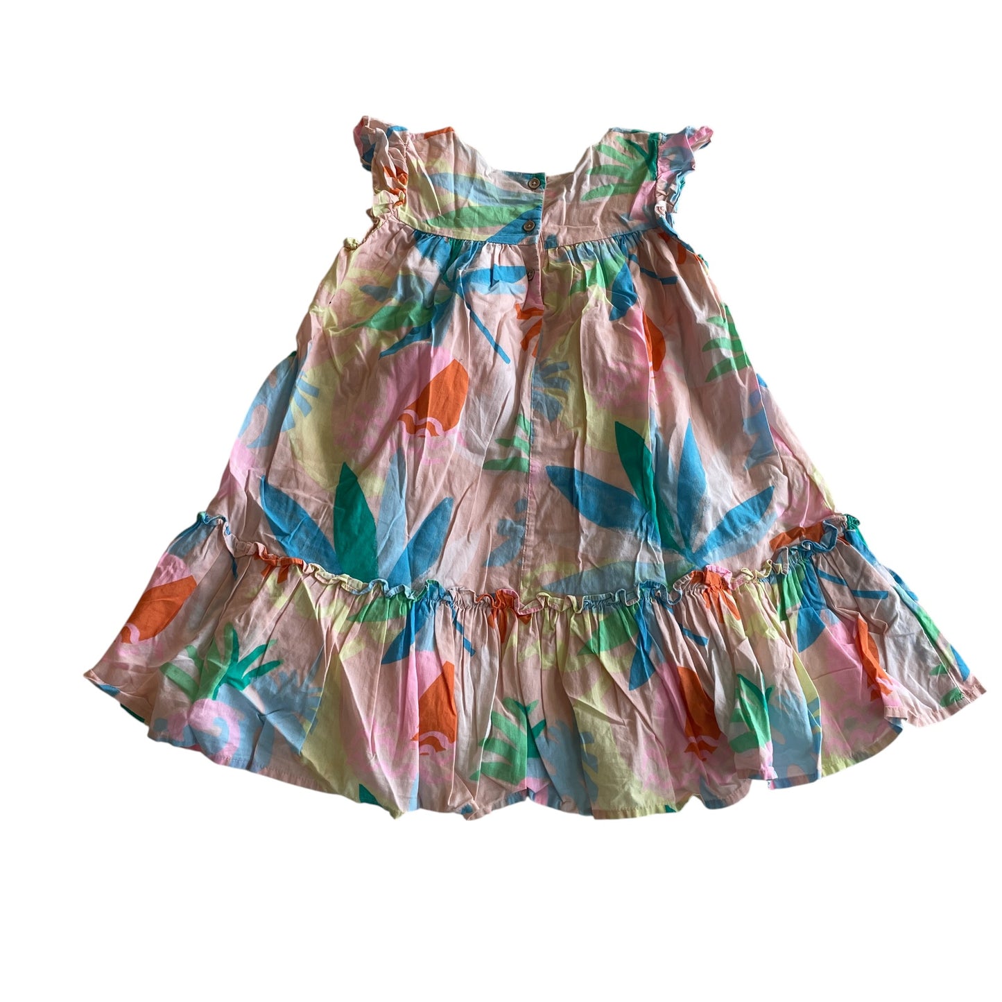 M&S dress 5-6 years pink and multicolour floral cotton