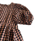 Next dress 6-7 years orange and black check pattern