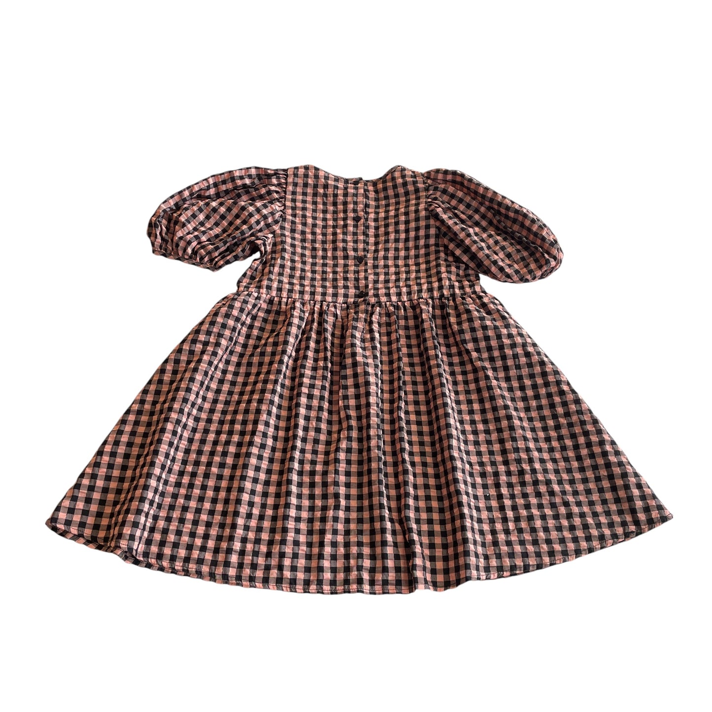 Next dress 6-7 years orange and black check pattern