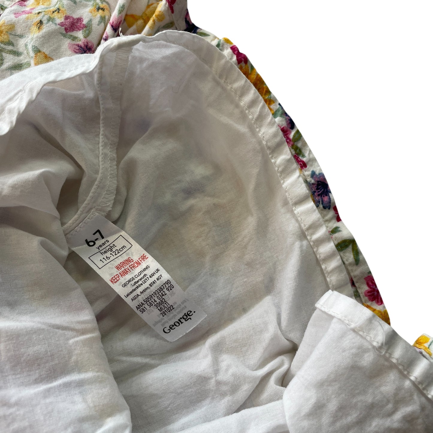 George dress 6-7 years multicolour floral A-line cotton viscose mix