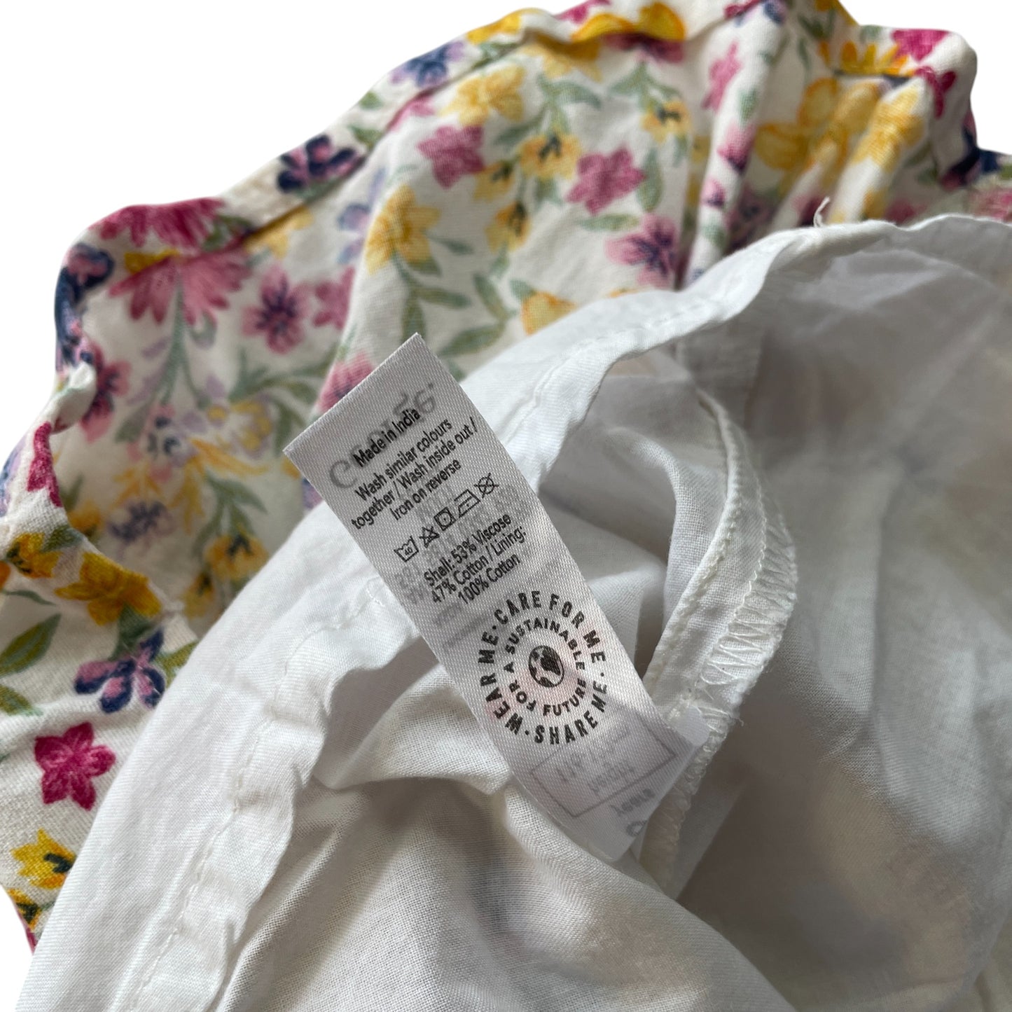 George dress 6-7 years multicolour floral A-line cotton viscose mix