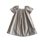 GAP dress 5-6 years white with metallic stripes square neckline cotton