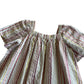 GAP dress 5-6 years white with metallic stripes square neckline cotton