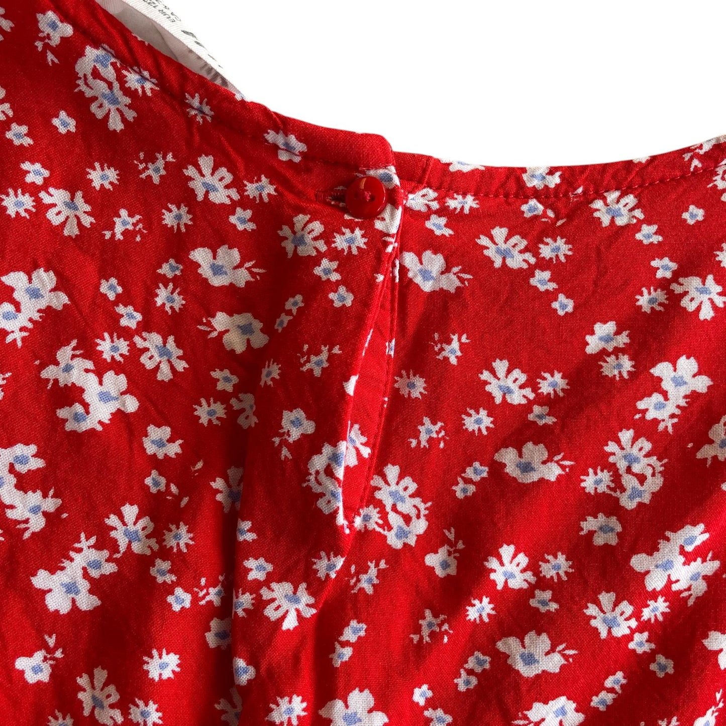 H&M dress 6-7 years red floral summer short sleeve