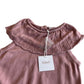 Odiee dress 6-7 years vintage pink knitted sleeveless cape collar cotton