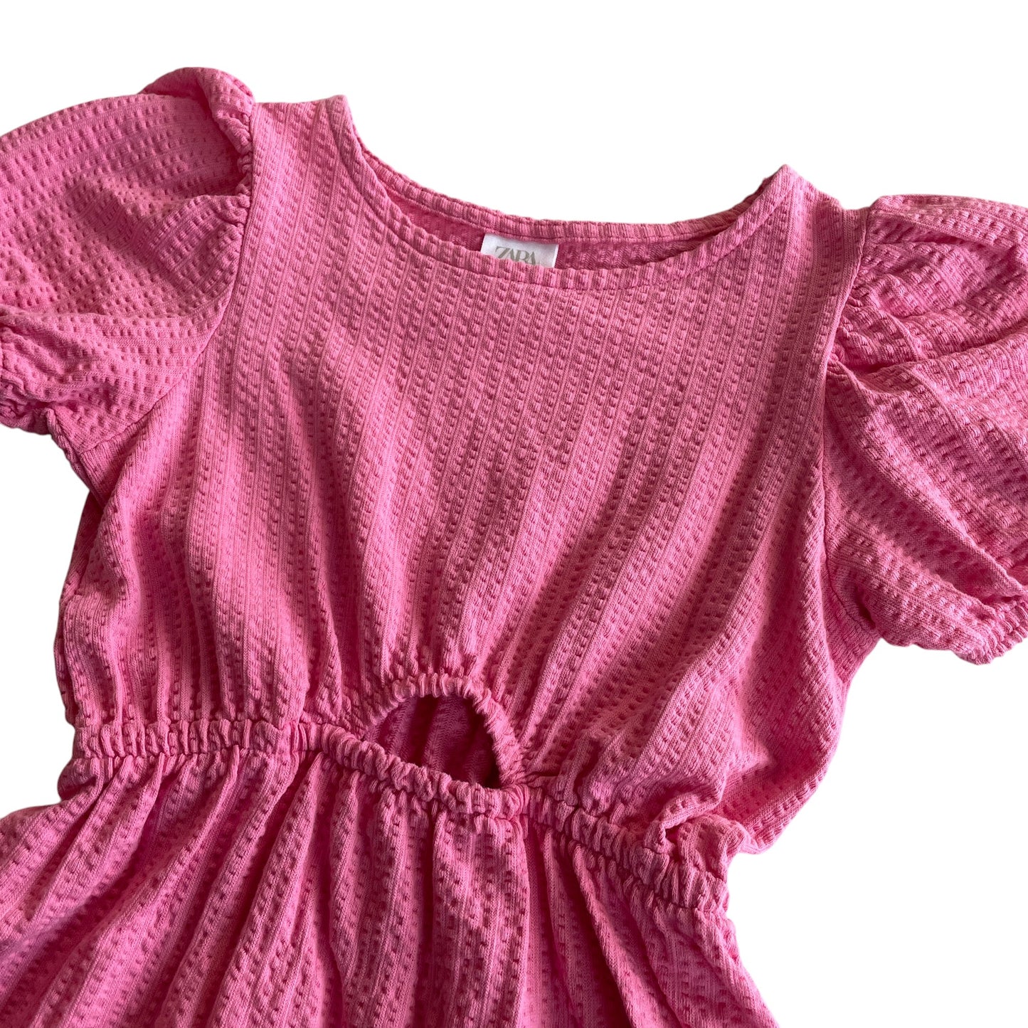 Zara dress 6-7 years pink short sleeve cotton