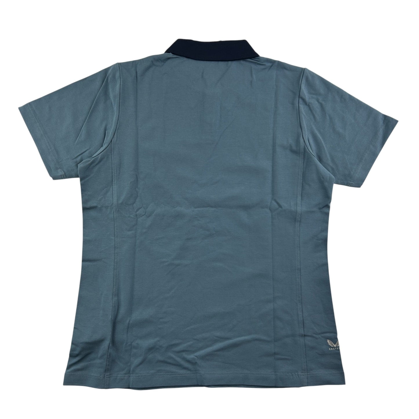 Castore Rangers FC Womens Travel Polo Shirt Grey Blue
