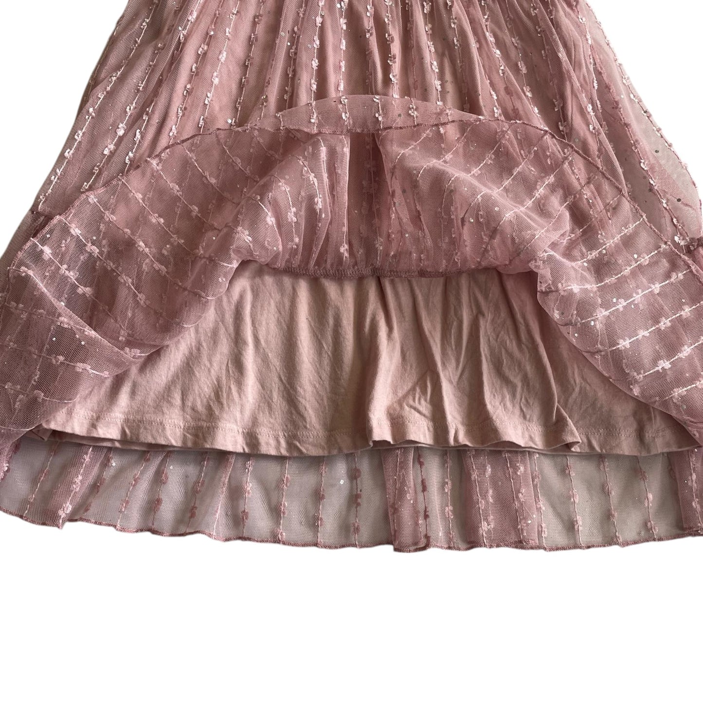 Next dress 8-9 years vintage pink mesh layered tiered A-line